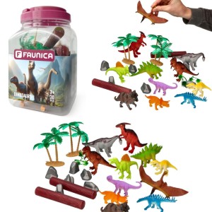 Zestaw figurek i akcesoriów z motywem Dinozaurów, 30el.
