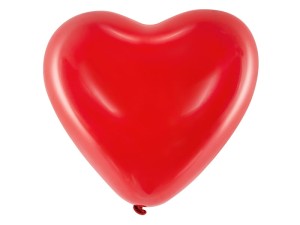 PartyDeco Balony  40 cm SERCE Kolor  Czerwony 6 szt