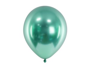 PartyDeco Balony POŁYSK 30cm BUTELKOWA ZIELEŃ  10 szt