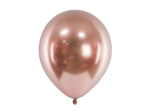 PartyDeco Balony Glossy POŁYSK 30cm RÓŻOWE ZŁOTO 50 szt