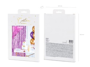 PartyDeco Kurtyna Imprezowa Purpurowa 90 x 250cm
