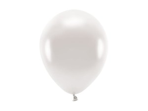 PartyDeco Balony eco 26cm Metalizowane Kolor PERŁOWY 1 opakowanie 100 szt