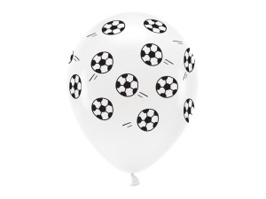 PartyDeco Balony eco 33 cm PIŁKA NOŻNA 6 szt