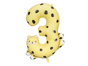 PartyDeco Balon Foliowy CYFRA 3 GEPARD  68x98 cm