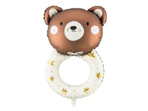 PartyDeco Balon Foliowy GRZECHOTKA MIŚ 61x88 cm