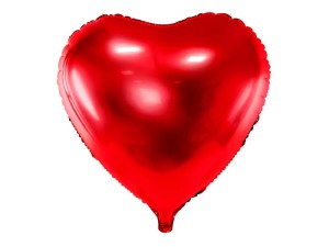 PartyDeco Balon Foliowy SERCE 61cm Czerwony