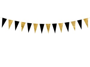 PartyDeco Girlanda Czarno-Złota  2,15 m