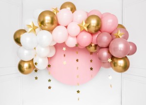 PartyDeco Girlanda Balonowa Różowa 200cm 1 op /60 szt