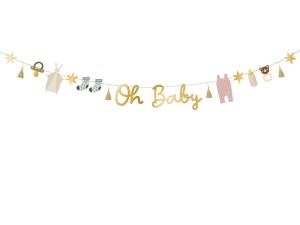 PartyDeco Baner OH BABY 2,5 m