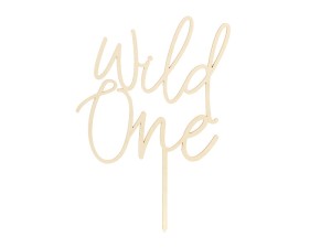 PartyDeco TOPPER drewniany WILD ONE 22cm