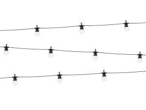 PartyDeco Lampki Dekoracyjne LED CZARNE 5m