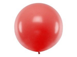 PartyDeco Balon okragly 1m Czerwony