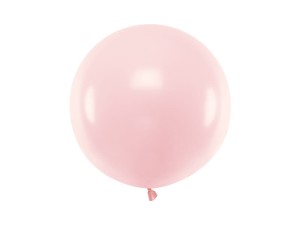 PartyDeco Balon okragly 60cm pastelowy  Jasny Róż