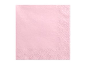 PartyDeco Serwetki Trójwarstwowe Jasny Róż  33x33cm / 20 szt