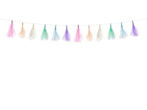 PartyDeco Girlanda Frędzle PASTEL