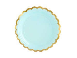 PartyDeco Talerzyki Papierowe MIĘTOWY 18 cm/6 szt