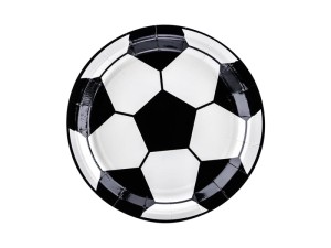 PartyDeco Talerzyki Papierowe PIŁKA  18cm / 6 szt