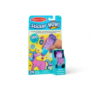 Sticker WOW! Stempelek z naklejkami fioletowy jednorożec Melissa and Doug