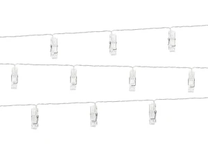 PartyDeco Lampki LED Klamerki  1,4m