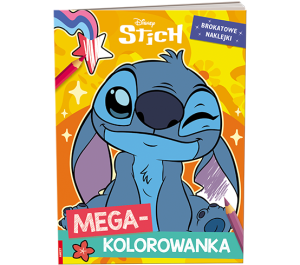 Stich. Megakolorowanka. Brokatowe naklejki - Ameet
