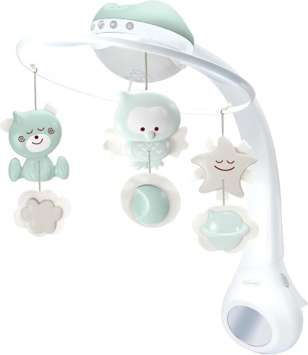 Infantino 3 w 1 Projektor Muzyczny Mobilny, Mobilny Konwertowalny, Projektor Światła z Trybem Budzenia Symulującym Światło Dzienne, Zawiera 6 Melodii i 4 Dźwięki Natury, Sage.jpg