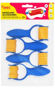 Wałki do  modelowania w masach plastycznych Zestaw 4 wzory