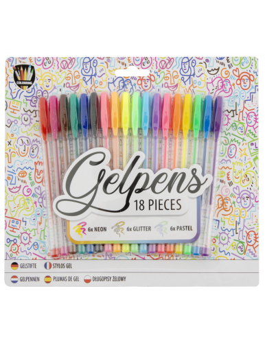 długopisy żelowe grafix zestaw 18 sztuk brokatowe, neonowe, pastelowe.jpg
