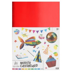 Kolorowy papier lustrzany A4 - 10 arkuszy - 250 GSM - GRAFIX