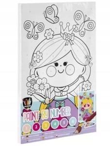 Malowanie po numerach na płótnie 29,7 x 19,5 cm - KSIĘŻNICZKA