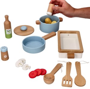 Drewniany zestaw Mały Kucharz Lelin