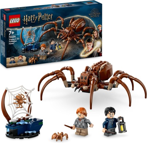 LEGO Harry Potter Aragog w Zakazanym Lesie, zabawka dla dziecka do budowania, Zakazany Las, figurka pająka, minifigurka Rona Weasleya, pomysł na prezent dla 7-latka, 7-latki i starszych dzieci, 76434.jpg