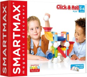 Smart Max Click & Roll (30 elementów) – Magnetyczny tor przeszkód dla małych konstruktorów 3+