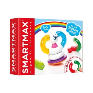 Smart Max My First Stacking Rings (8 elementów) – Magnetyczna piramidka wieża do układania dla maluchów 1+