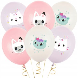 Balony lateksowe 30 cm Koci Domek Gabi – Wprowadź magię w powietrze!