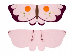 Strój dla dziewczynki - Motyl Ćma – skrzydełka Uroczy kostium, przebranie na Halloween i Bal!  - PartyDeco