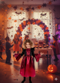 Strój dziecięcy Wampirzyca, rozmiar 116-128 cm – Przebranie, kostium na Halloween i Bal Karnawałowy!