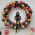 Strój Ninja, czarny, rozmiar 96-116 cm – kostium, przebranie na Halloween i Bal Przebierańców