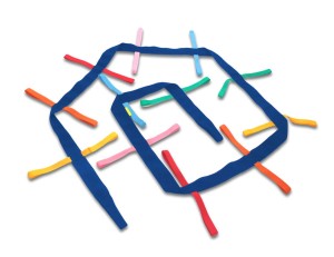 Taśma spacerowa Gąsienica Akson Niebieska 4,3 m 