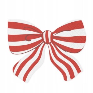 Party Deco Serwetki Kokardka w paski Świąteczna elegancja