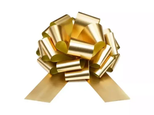 5904555039490 Party Deco Kokarda dekoracyjna DIY jasne złoto 30 cm.webp
