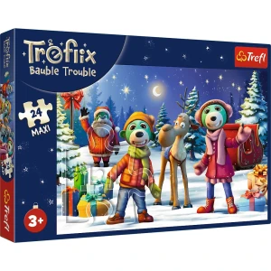 TREFL Trefliki Ratują Święta Puzzle 24 maxi  TREFLIKI LEPIĄ BAŁWANA