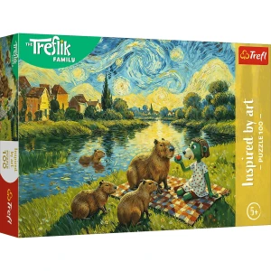 TREFL Puzzle 100 el TREFLIKI  Inspired By Art Karmiąc kapibary +5 
