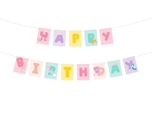Baner Happy Birthday Koci Domek Gabi