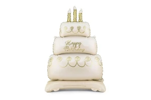 PartyDeco Stojący Balon foliowy Tort, 70x100 cm