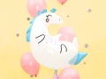 PartyDeco Balon foliowy Jednorożec