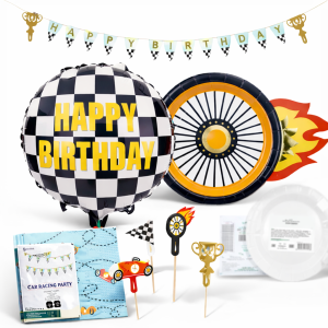 PartyDeco Zestaw dekoracji na urodziny party balony -  Autka