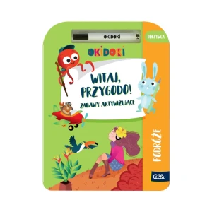 OKIDOKI Witaj, przygodo! PODRÓŻE 4+ Zeszyt Suchościeralny Albi Łamigłówki Mazak 