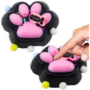 Gniotek Kocia łapka antystres Squishy czarno-róż - rybka
