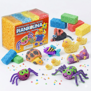 Piankolina 4 kolory pomarańczowa  - kulkolina masa plastyczna - ART AND PLAY