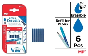 Wkłady wymazywalne do pióra MAIN PAPER niebieskie 6szt